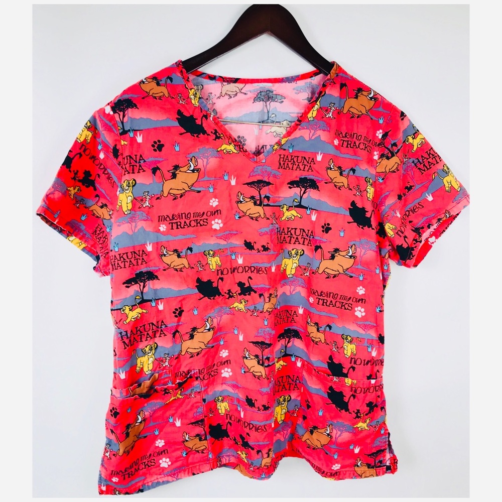 Disney The Lion King Scrubs Sz L Hakuna Matata